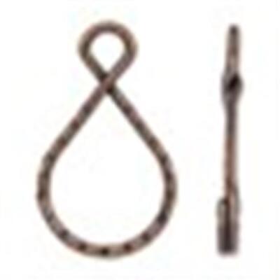 Bulk Antiqued Copper Fancy 37x18mm Key Chain Jewelry Split Ring Findings 10 pcs