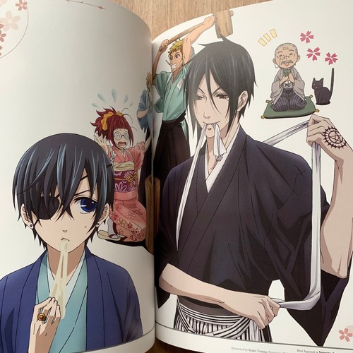 Black Butler Kuroshitsuji Black Record TV Anime Arte Illustrazione Libro - Foto 9 di 12