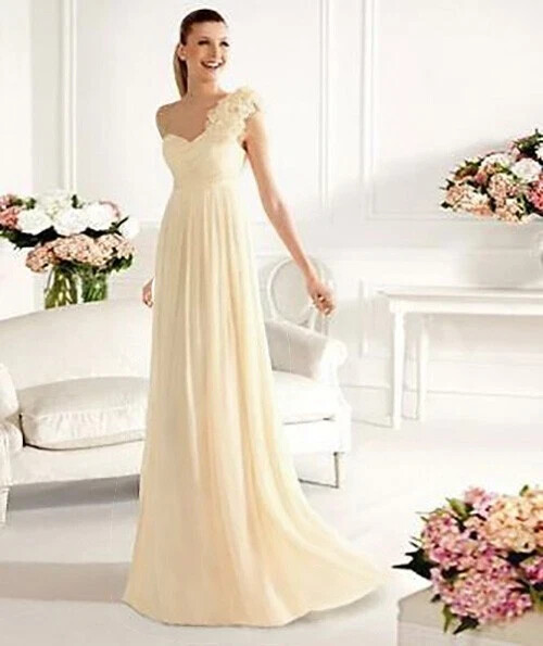 ivory chiffon bridesmaid dresses Mismatched A-line Ivory Chiffon Bridesmaid Dresses FancyVestido