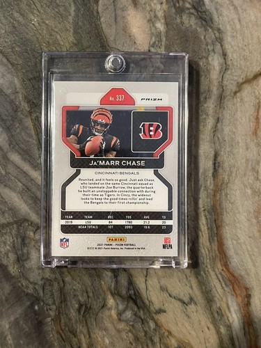 2021 Prizm Ja’Marr Chase Red Checkerboard Rookie Prizm SSP BENGALS RARE - Picture 2 of 2