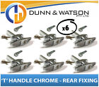 <!--F#f_0-->Chrome Plated Rear Fixing 'T' Lock / Handle (Trailer Caravan Canopy Toolbox) x6<!--F/-->