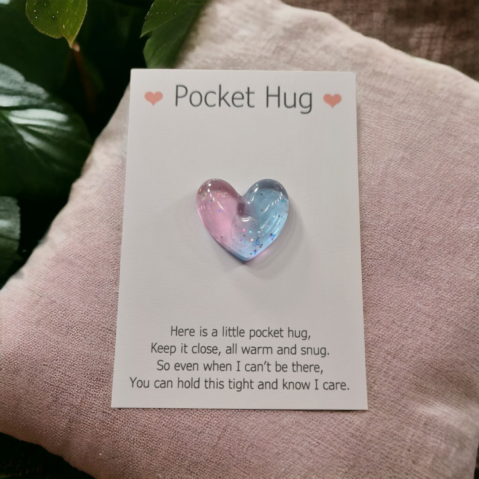 Pocket Hug Heart Shaped Keepsake. Beautiful Pastel Heart. Sentimental ...