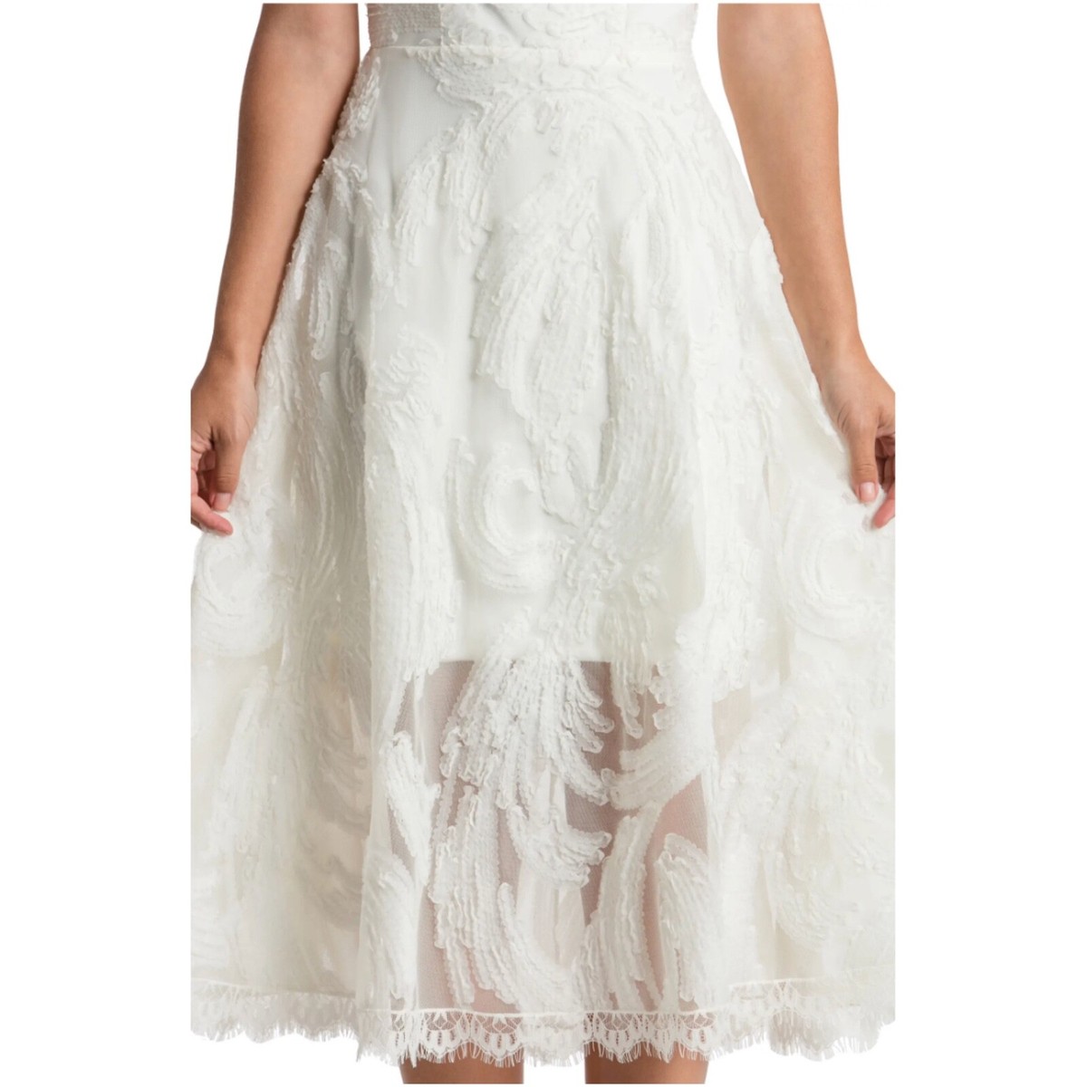 open lace back dress Dress The Population Loretta A-Line Dress