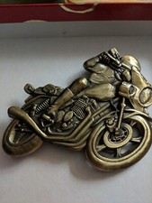 Biker Motorcycle Rider Belt Buckle Vintage USA Made