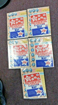 LOT of 5 1964 Presidential Election Map Electoral Scorecard Hammond Westab Seal