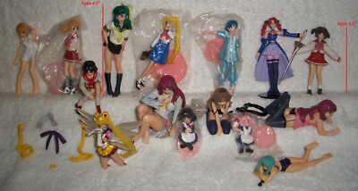 Anime Figure lot of 15 various sizes/scales.