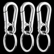 3pcs Stainless Steel Gourd Buckle Keychain (A)