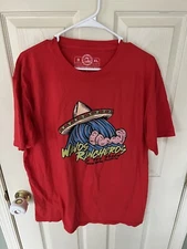 THE DUCK COMPANY RED COTTON T-Shirt Men XL WAVOS RANCHEROS SOUTH PADRE ISLAND TX