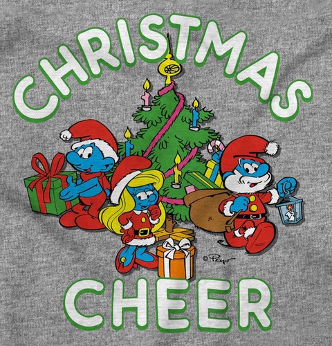 The Smurfs Christmas Cheer Holiday Cartoon Sweatshirt Zip Up Hoodie Men Women - Picture 2 of 9