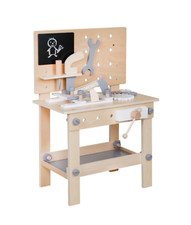 Childrens Kids Wooden DIY Construction Work Bench Station Tool Set Play Toy Xmas