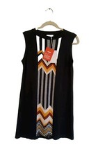 Missoni XXO Target Knit Dress Women Small Black/Multicolored Zigzag Pattern NWT