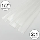 1/2" ID Clear Heat Shrink Tube 2:1 ratio polyolefin (25ft) 0.5 inch/feet/to 13mm