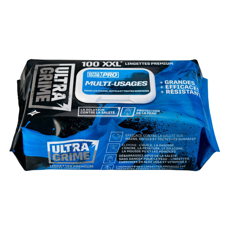 Lingettes nettoyantes Ultragrime Pro indispensables pour l'atelier et le garage