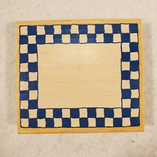 Posh Impressions Checkered Frame Large Wood Mounted Rubber Stamp Cardmaking