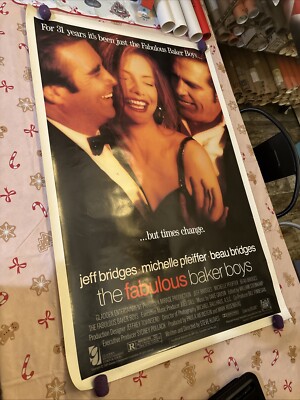 FABULOUS BAKER BOYS ORIGINAL 1989 1SHT MOVIE POSTER JEFF/BEAU BRIDGES EX (27x40)