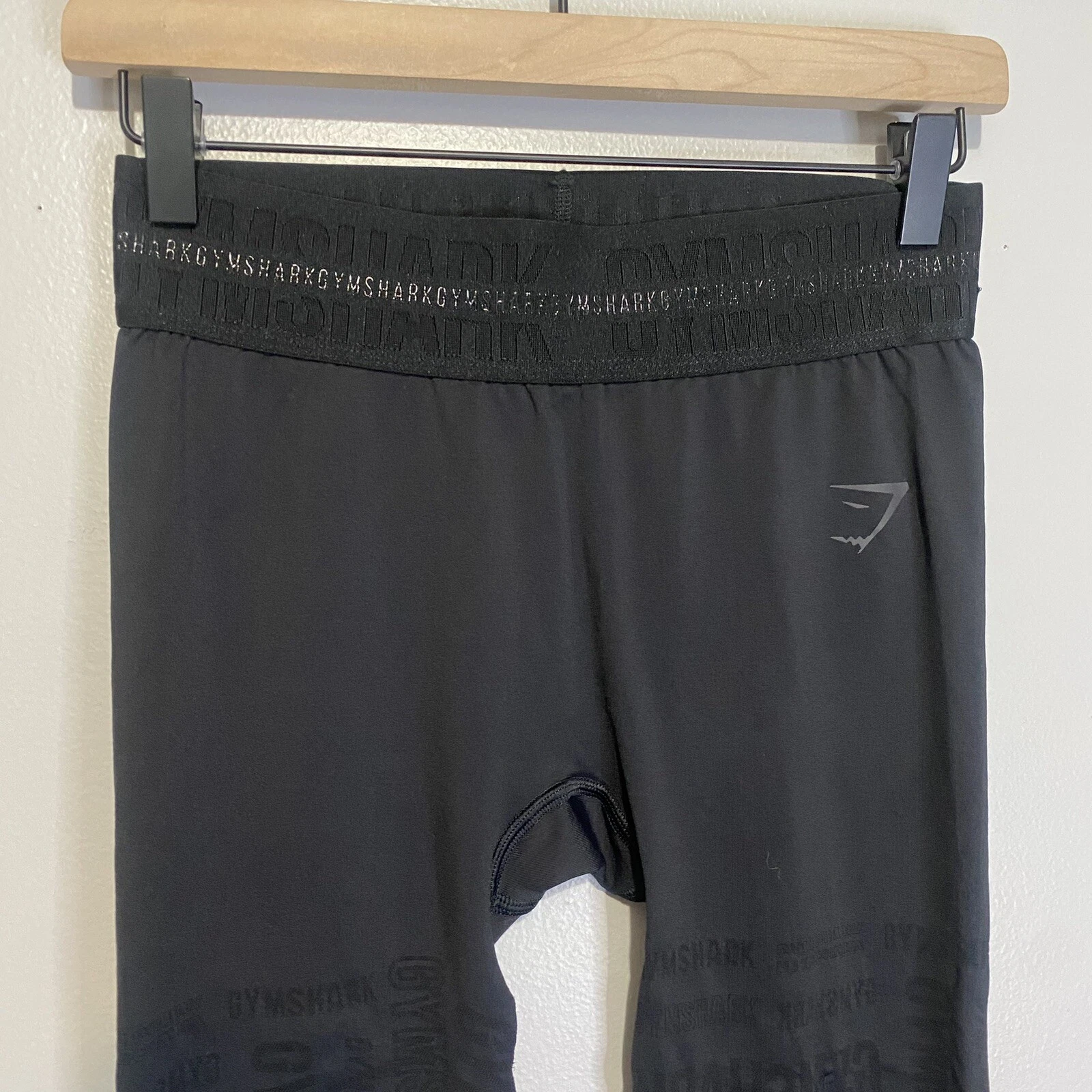 gymshark mid rise elastic waist band seamless logo leggings