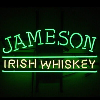 New Jameson Irish Whiskey Logo Beer Bar Neon Light Sign 24''x20''