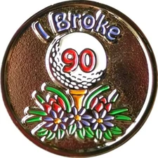 Broke Achievement Magnetic Golf Ball Marker & Matching Hat Clip