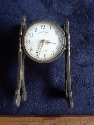Antique Clock, Grieger & Co., France - Miniature, approx. 3'' Inch H. Adorable!