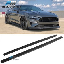 Fit 15-23 Ford Mustang Oe Textured Black Pp Side Skirts Rocker Panel Bottom Line