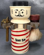 Dandy Dan 1950's Shaving Brush and Razor Holder