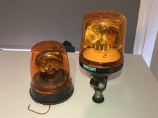 2 Oldtimer drehbare Warnleuchten