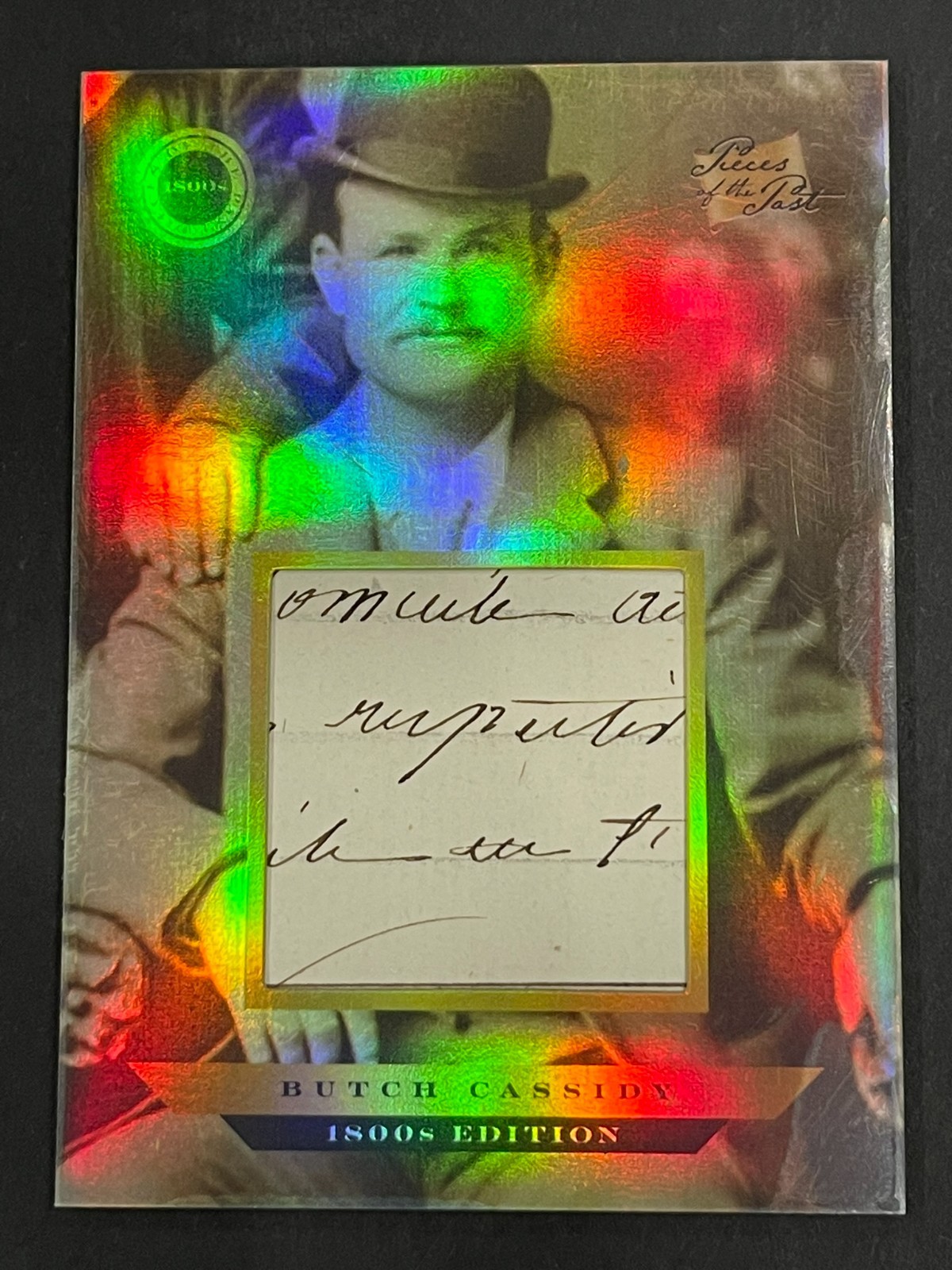 2024 Pieces of the Past 1800s BUTCH CASSIDY Authentic HAND WRITTEN Relic #146