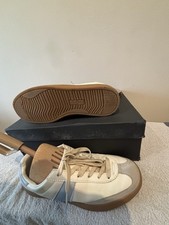  Scarpe da ginnastica Papaya blu, crema e grigio taglia 6 buone condizioni senza scatola