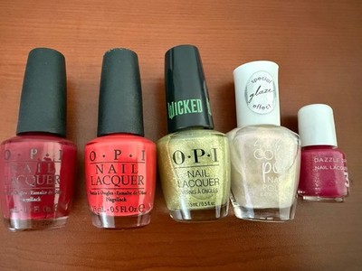 Lot of 5 - OPI Wicked LA Girl Dazzle Dry Nail Polish Lacquer