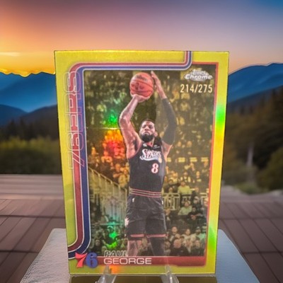 Topps 2025-26 Topps Chrome Update Paul George 76ers #77 Serial 214/275