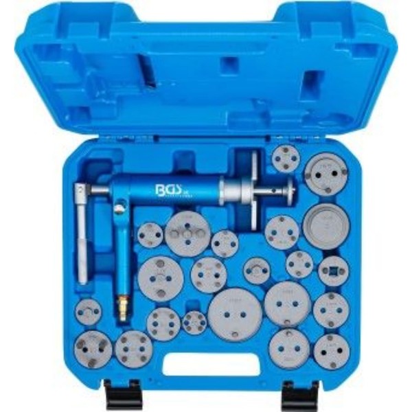 BGS BREMSKOLBEN-RÜCKSTELL-SATZ Pneumatisch 22-TLG. 21 Adapter 5-8 BAR | 1114-image