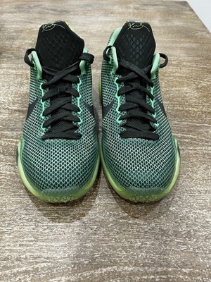 Nike Kobe X  Green/Black Low Top Lace-Up Basketball Sneakers Rubber Sole Teens