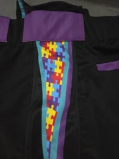 S & C Sportz Sports Black Purple Softball Baseball Pants Mens 34x34 NEW Autism
