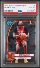 2024-25 Bowman University Chrome 🔥DERIK QUEEN🔥 RC Rookie PSA 10 💎 Gem Mint