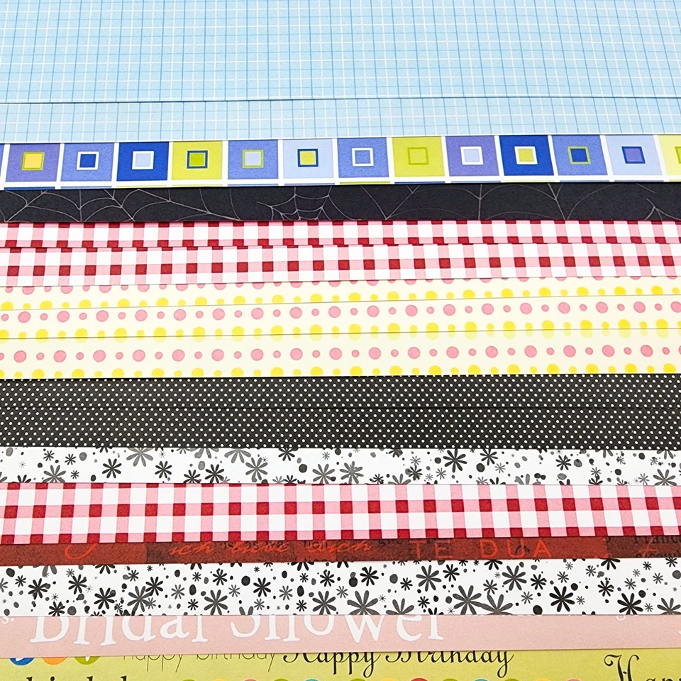 Lote de 50 hojas de papel para álbumes de recortes 12x12 DCWV y patrón de pizazz de papel Foto 4 de 4