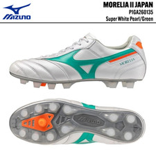 Mizuno MORELIA II JAPAN P1GA260135 White Green Soccer Cleats Football Shoes