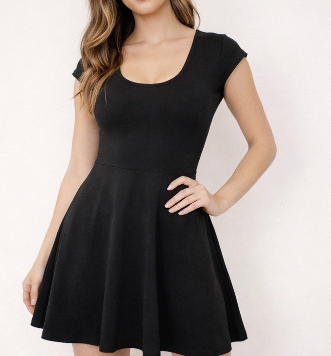 Pinc NEW Black Short Sleeveless A-Line Dress Junior's Size XL LBD Cocktail