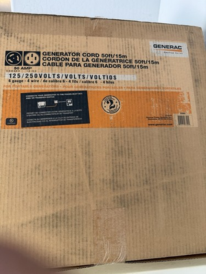 #ad New Generac 6390 50 Feet 50 Amp Generator Cord Free Shipping $329.99