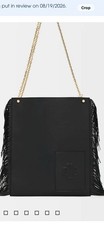 Maje Clover Fringed Leather Bag