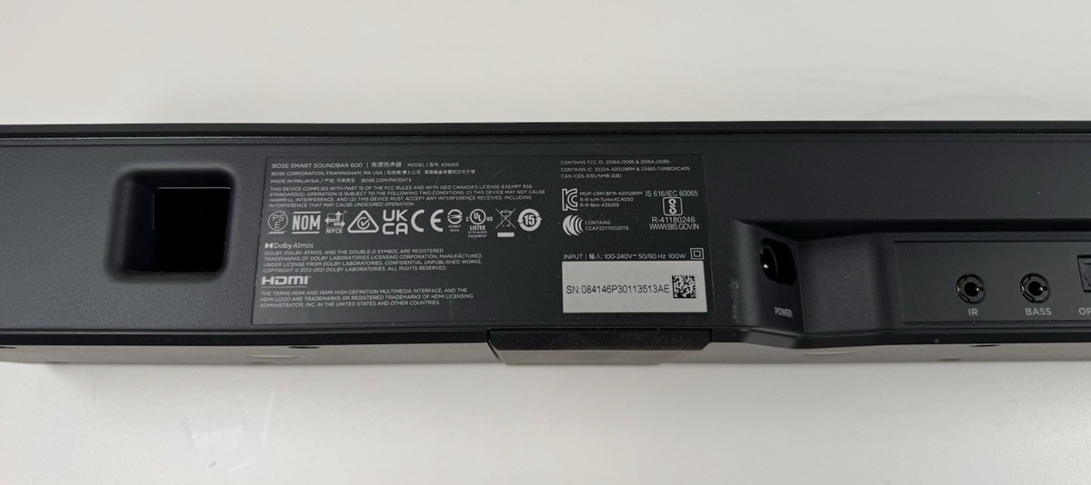 Bose Smart Soundbar 600 Home Theater Speaker 439269 Black