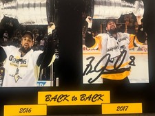 Brian Dumoulin Autographed 4x6 Color Back to Back 2916 2017