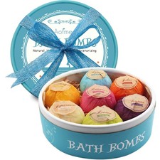 Bath Bombs Set 7pcs Bubble Bath Fizzies for Women Natural Handmade Gift