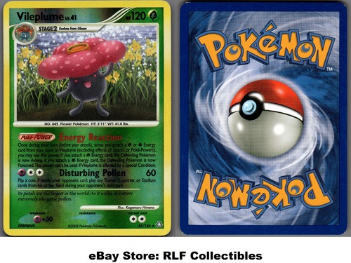2008 Pokemon, D&P Legends Awakened, 45/146 Vileplume, Reverse Holo Rare