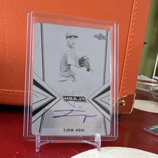 SERIAL NUMBERED AUTOGRAPHED PRINTING PLATE BLACK 2019 Leaf Josh Wolf #BA-JW2 MLB