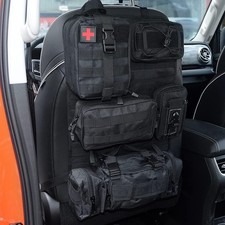 Universal Tactical Vehicle Back Seat Organizer with 5 Molle Pouch Molle Pouches.