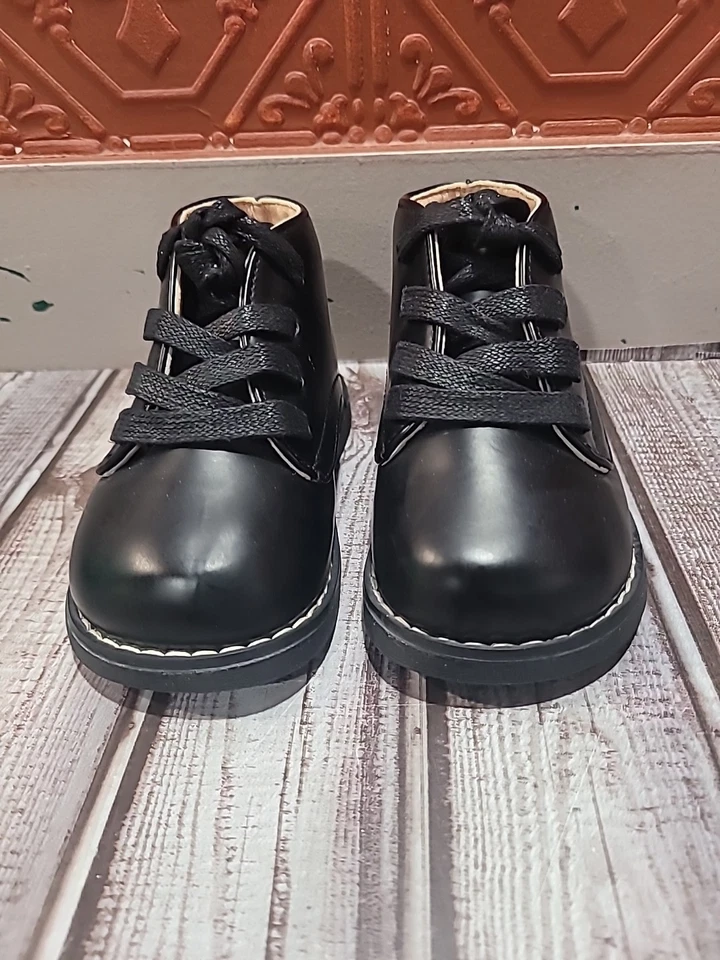 Обувь для младенцев ясельного возраста Josmo размер 9 унисекс First Walker Oxford черная  - Изображение 3 из 4