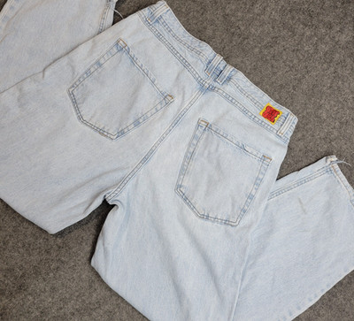 Empyre Jeans Mens 34 Blue Denim Light Wash Straight Leg Streetwear Y2K Baggy