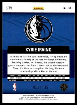 2024-25 Panini Revolution Red Scope Kyrie Irving 052/135 Dallas 