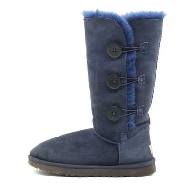UGG Australia Damen Bailey Button Triplet II Stiefel Blau Warm gefüttert EU 39