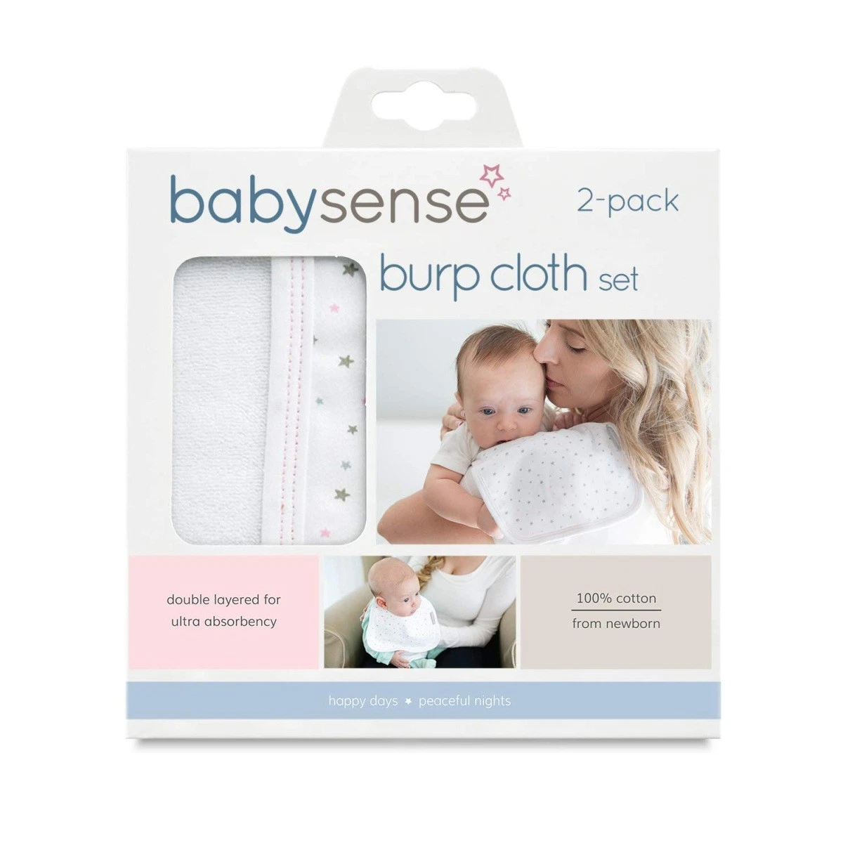 Babysense BYSE-BURPSET-PINK-PK50 Burp Cloth Set - Pink ( Pack of 50 )